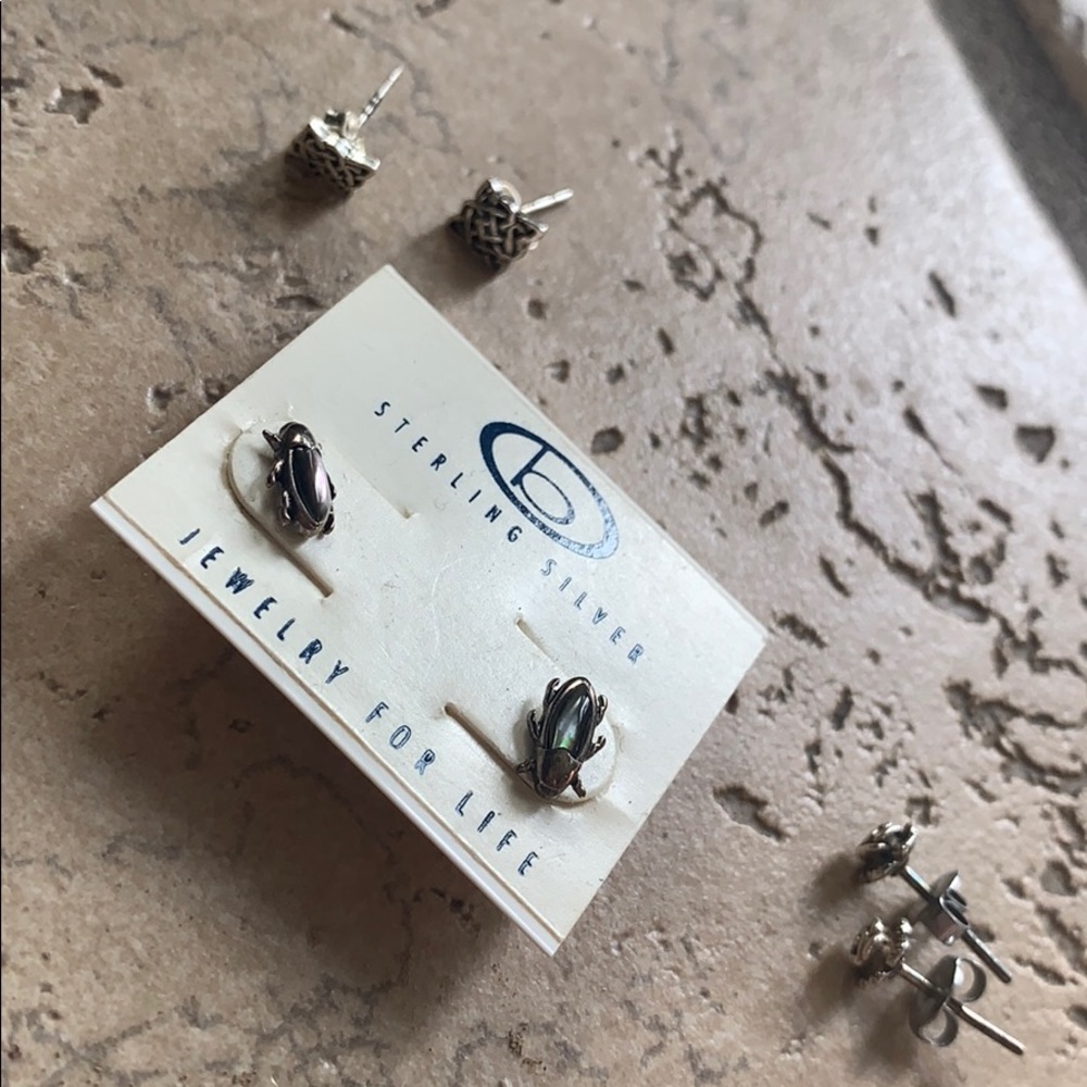 Set of 3 Sterling Silver Studs!